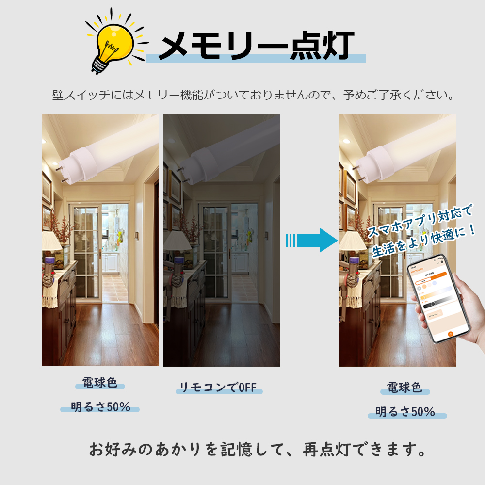 2本セット】LED蛍光灯 40w形 リモコン付き 直管 120cm 直管型蛍光灯