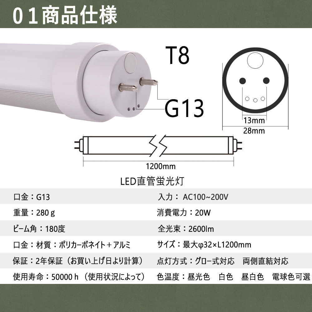 LED蛍光灯 直管蛍光灯 ベースライト 直管LED fl40 fl40s fl40ss