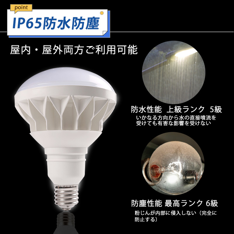 LEDバラストレス水銀灯 500W相当 PAR56 LED電球 E39 50W 水銀灯 led 高天井照明 AC100-200V対応 IP65防水 屋外 工事不要 電源内蔵 看板照明 倉庫照明｜awagras02｜08