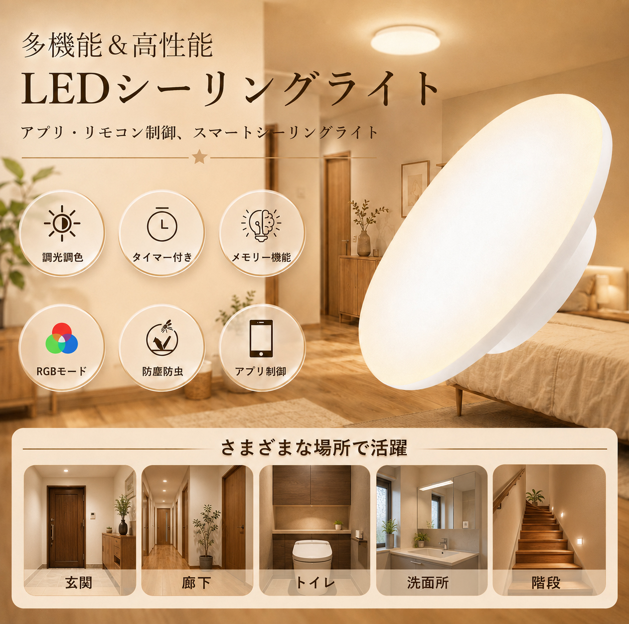 LEDシーリングライト リモコン付き40cm シーリングライト led 6畳 4畳 LEDシーリングライト 薄型 シーリング