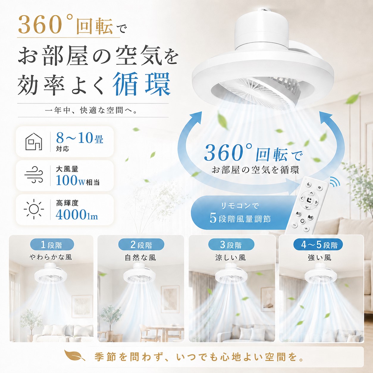 Google・Alexa対応」シーリングファンライト DCモーター ファン付き