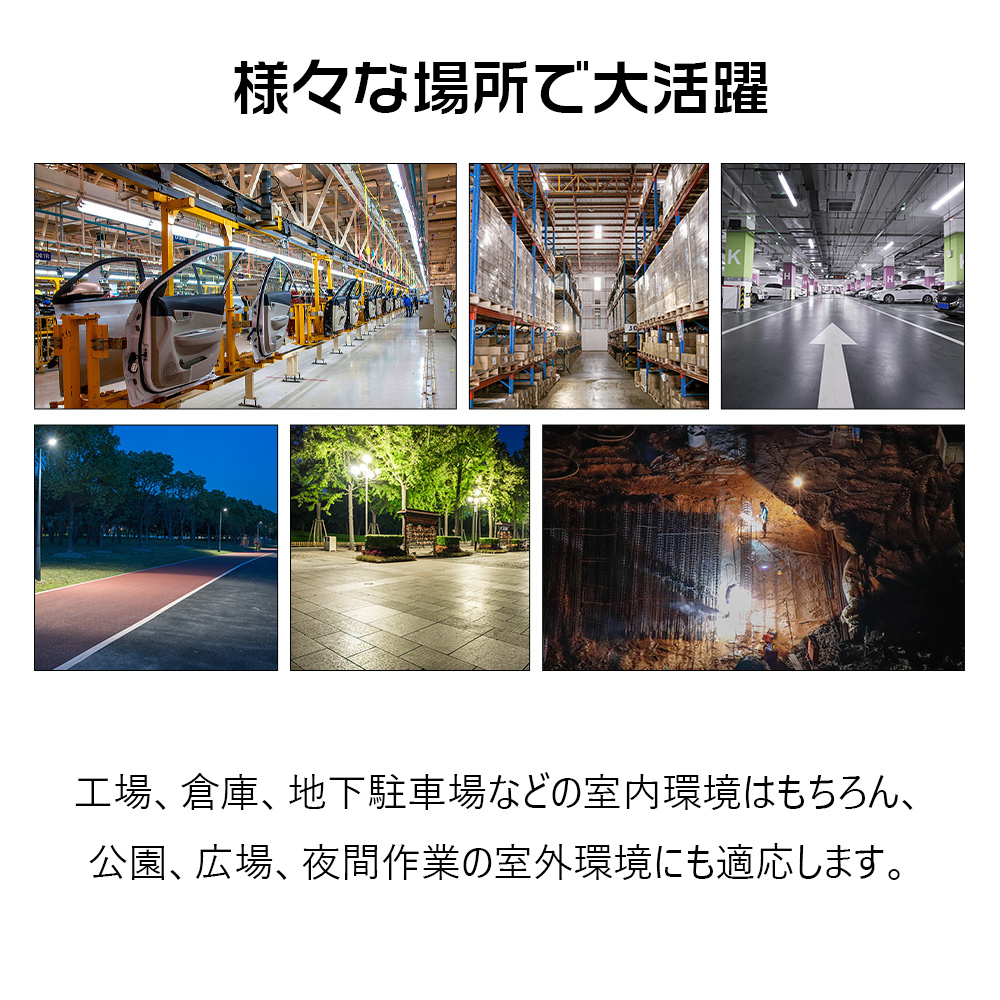 超爆光 明るい 高輝度LEDライト 20000LM 1000W水銀灯相当 LED新型
