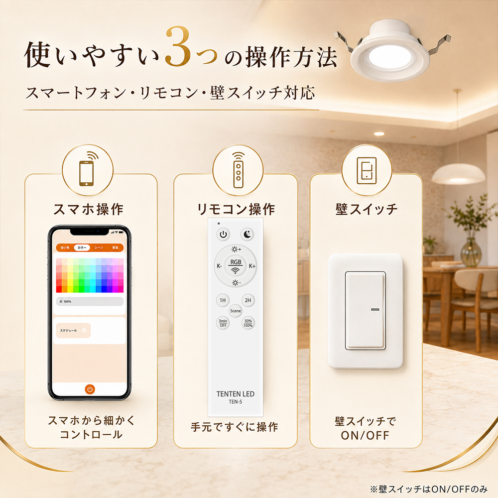 ダウンライト LEDダウンライト 125φ 11W 埋め込み LED一体型 RGBライト