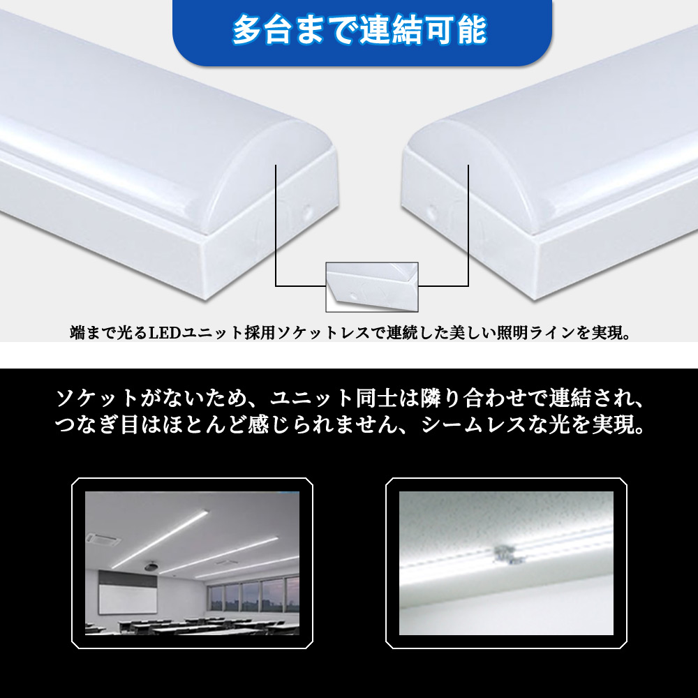 LEDベースライト 逆富士 40W型 120cm ベースライト led 40w 直管 器具