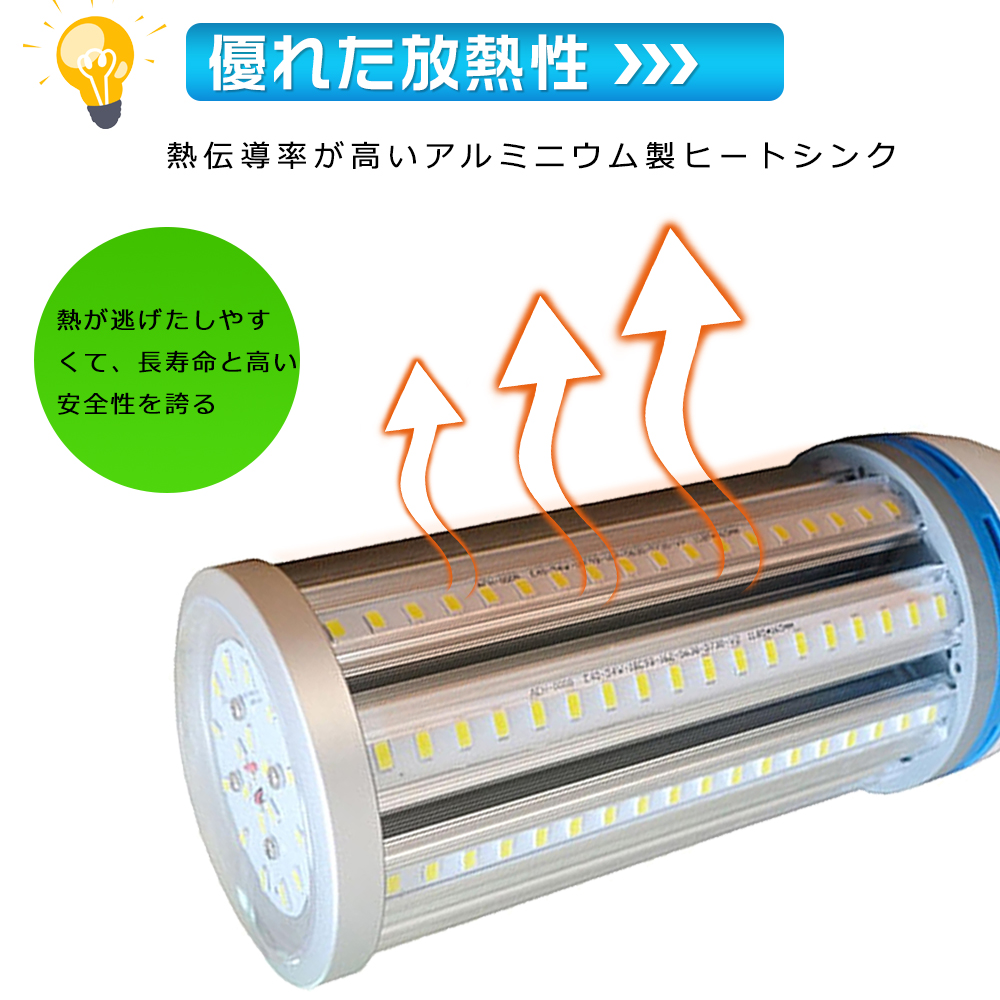 10個 LED電球 E26 コーンライト LED水銀灯 密閉器具対応 LEDライト LED照明 街灯 防犯灯 コーン型 水銀灯交換用 LED水銀灯ランプ 天井照明 IP64防水 38W 省エネ｜awagras02｜10