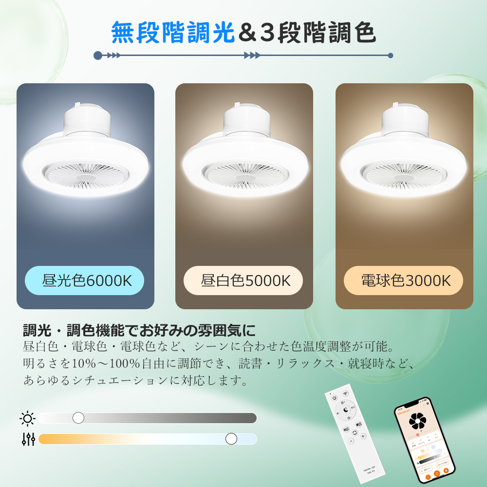 新登場 LEDシーリングファン 引っ掛けファン付きシーリングライト 