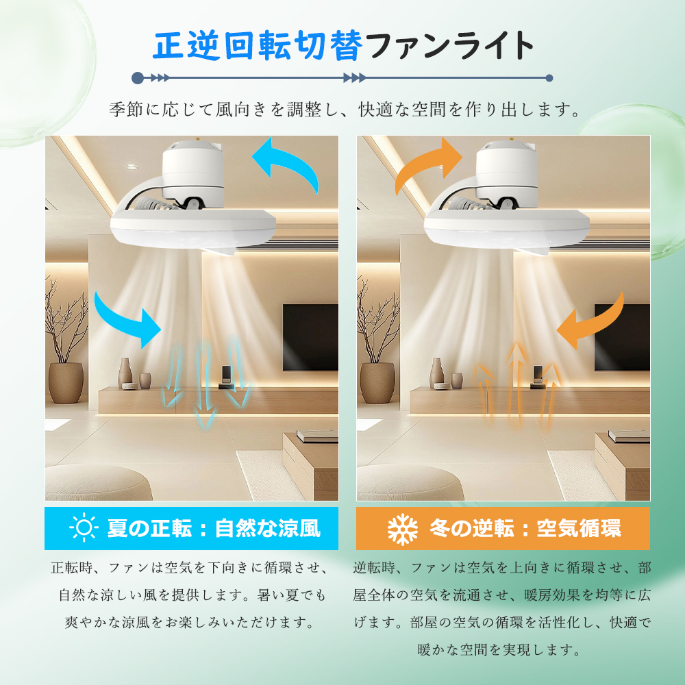 特売 LEDシーリングファンライト 首振りファン付きシーリングライト
