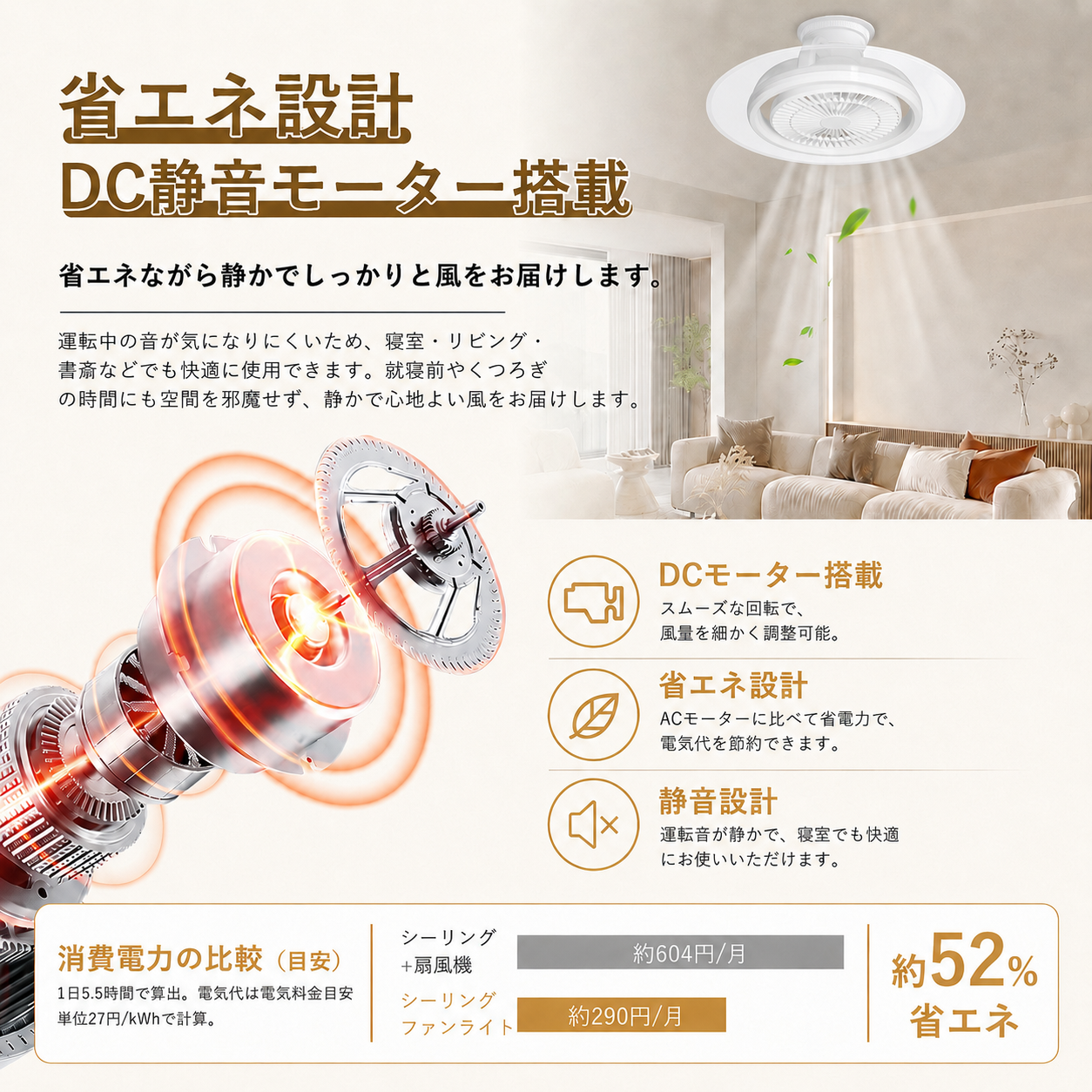 360°首振り ファン付き 天井照明 14畳 ledシーリングライト 台所