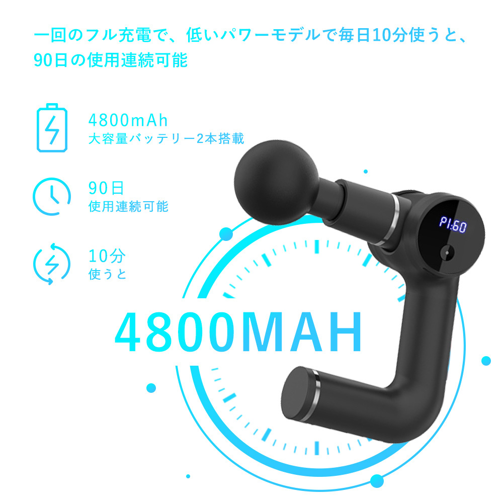 マッサージガン 筋膜リリース 電動マッサージ器 電動 ミニ 軽量 全身