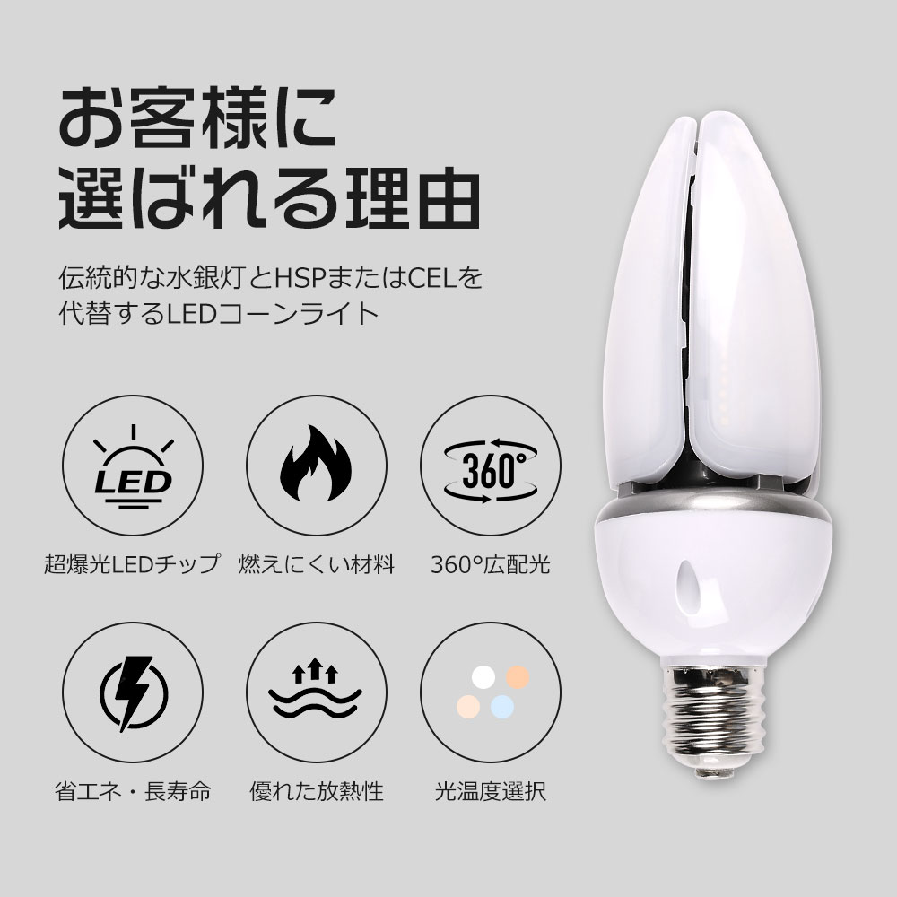 LEDコーンライト 消費電力 60w LEDダウンライト コーン型水銀灯ランプ