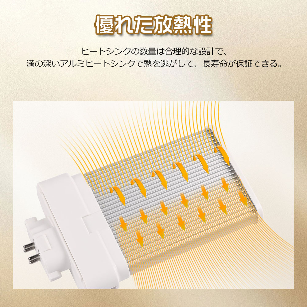 LED蛍光ランプ コンパクト蛍光灯 FML18EX 9W GX10Q口金 1800LM 配線