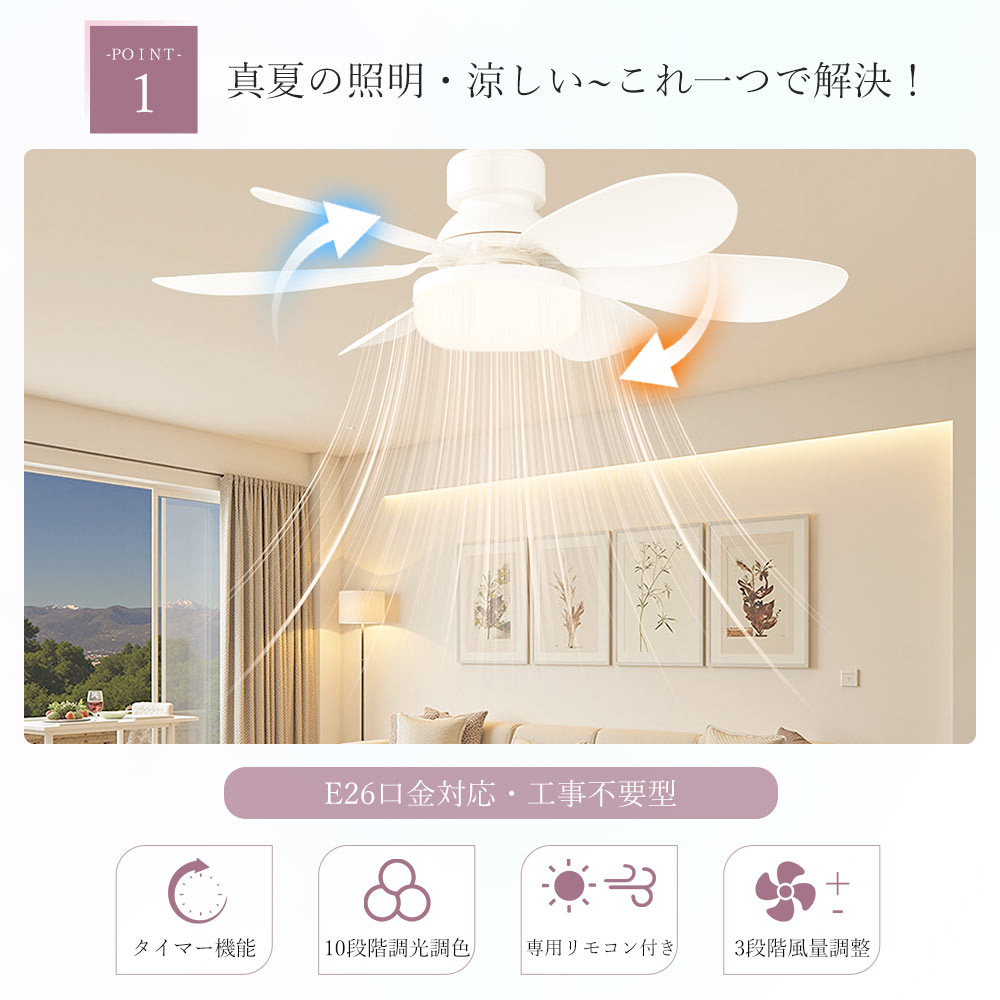シーリングファン サーキュレーター LEDシーリングライト シーリング