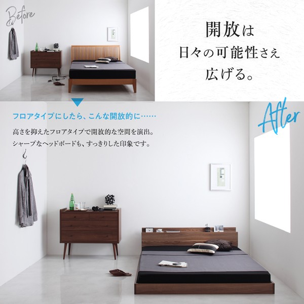 ベッド ヘッドレスタイプ... : 寝具・ベッド・マットレス マットレス付き 在庫新品