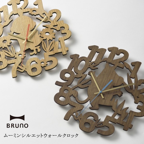 BRUNO（ブルーノ） 掛け時計 壁掛け時計 BCW038 ムーミンシルエット