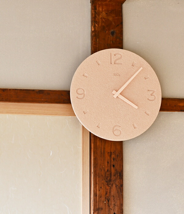 掛け時計 Lemnos タカタレムノス NY21-03 珪藻土の時計 掻き落とし