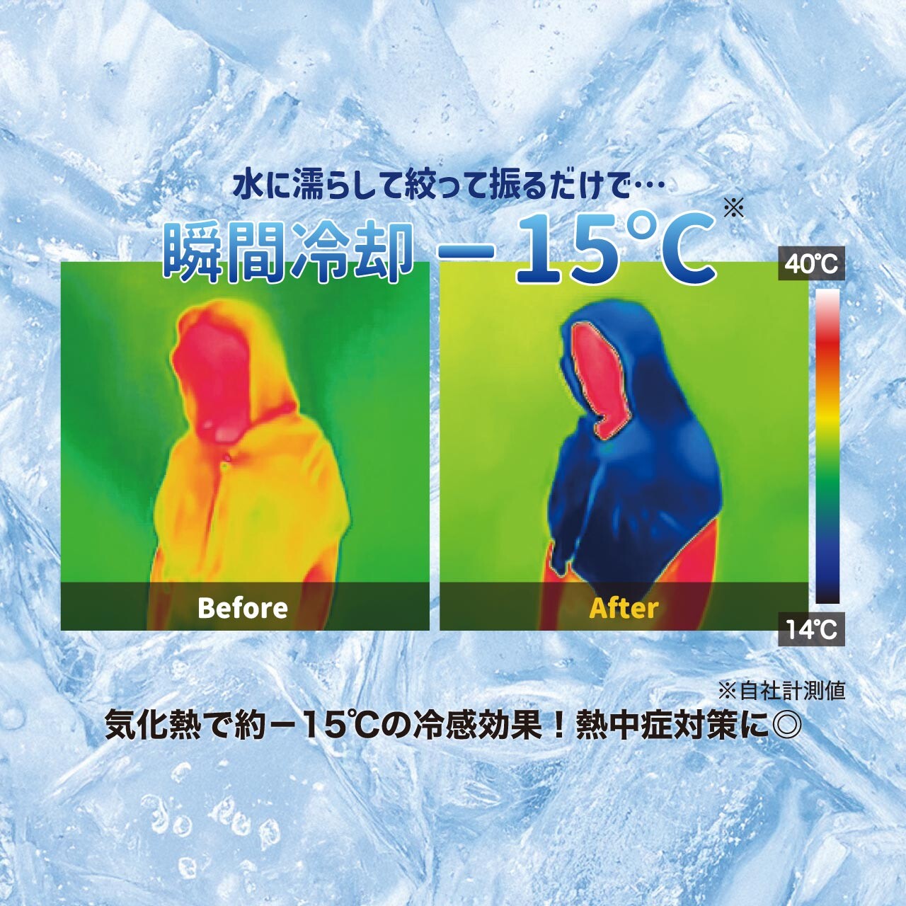 クイックドライフーディータオル UV タオル 日除け 吸水速乾 冷感