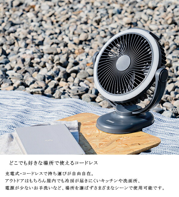 扇風機 PRISMATE プリズメイト PR-F091 防塵防水 充電式クリップ