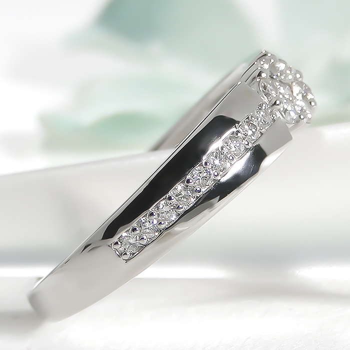 ゴールド K18 YG PG WG ダイヤモンド フラワー リング 0.2ct 送料無料