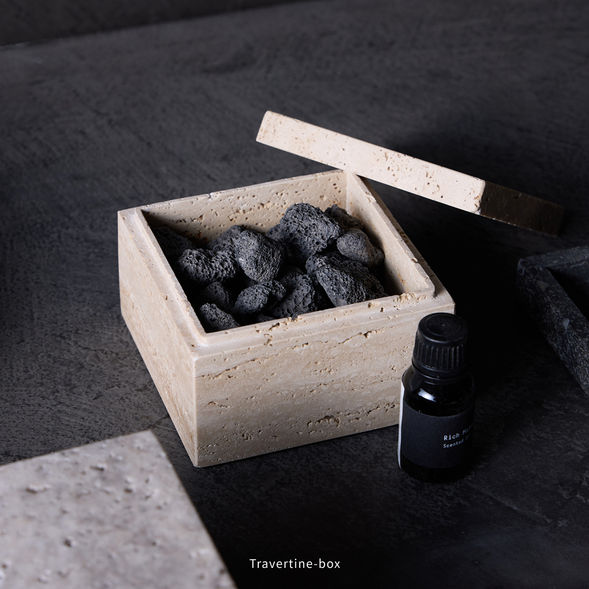 インテリア小物 アートワークスタジオ公式 ARTWORKSTUDIO TK-2109 Travertine box トラバーチンボックス 天然石 雑貨 おしゃれ | ARTWORKSTUDIO | 04