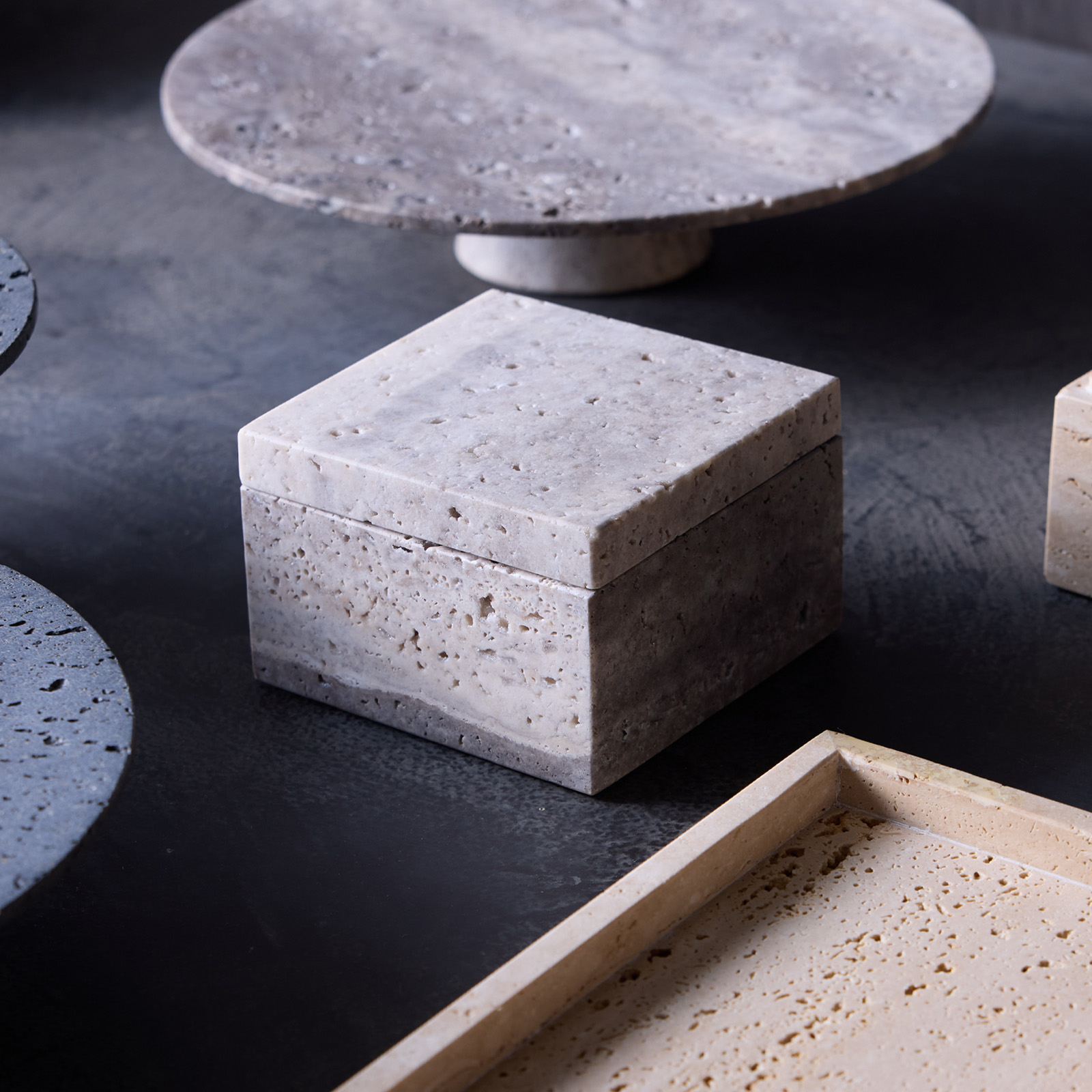 インテリア小物 アートワークスタジオ公式 ARTWORKSTUDIO TK-2109 Travertine box トラバーチンボックス 天然石 雑貨 おしゃれ | ARTWORKSTUDIO | 02