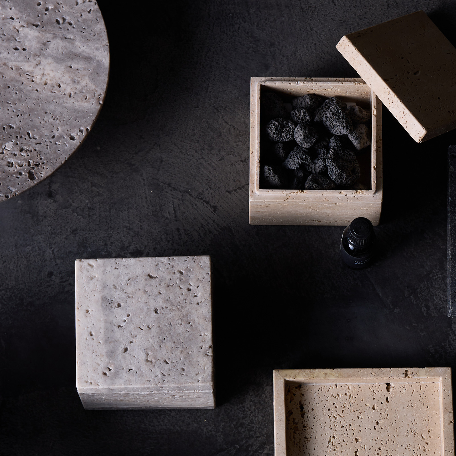 インテリア小物 アートワークスタジオ公式 ARTWORKSTUDIO TK-2109 Travertine box トラバーチンボックス 天然石 雑貨 おしゃれ | ARTWORKSTUDIO | 03