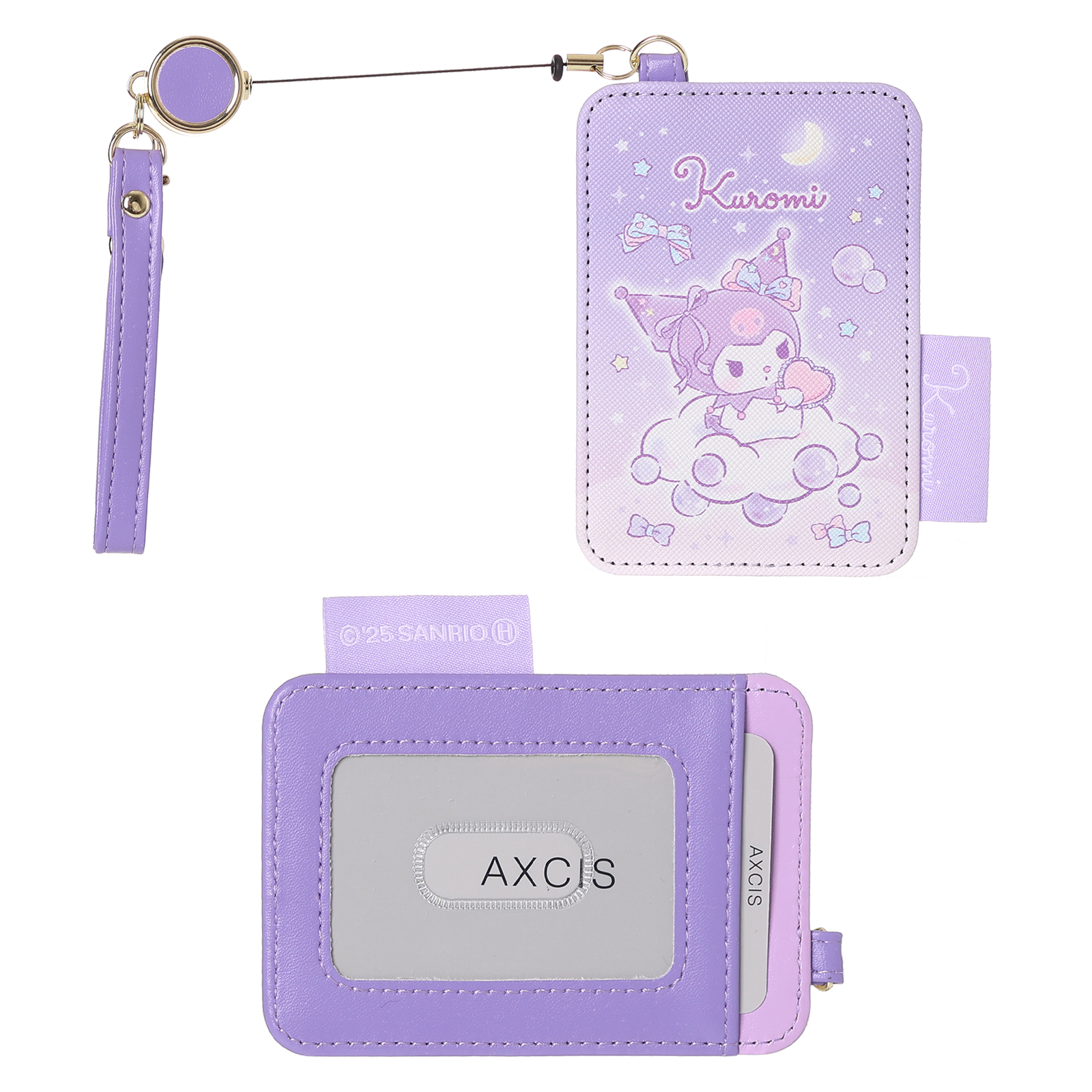 サンリオ 合皮 リール付パスケース 通勤 通学 定期入れ ハローキティ