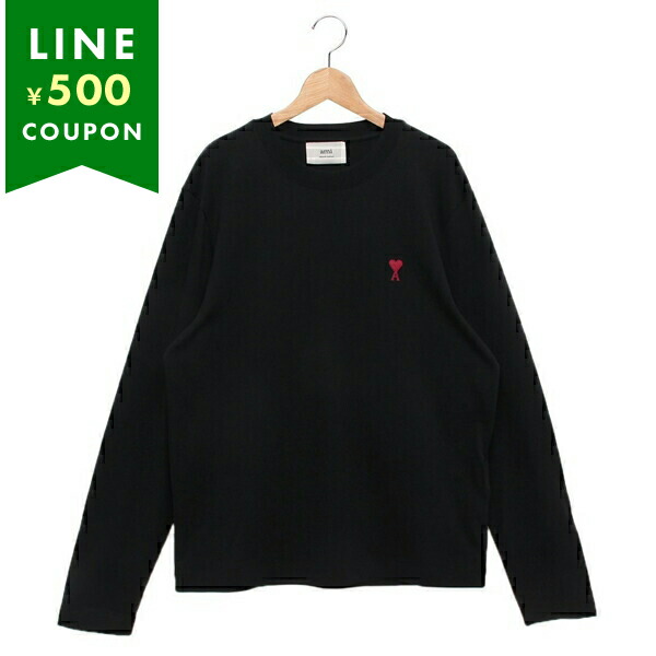 アミパリス Tシャツ カットソー ブラック メンズ レディース ユニセックス AMI PARIS BFUTS235724 001