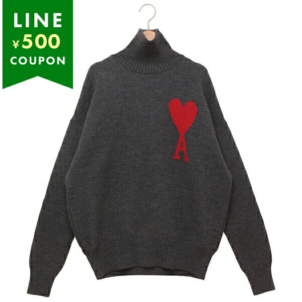 Ami Paris グレー ニット セーター 楽天市場】AMI Paris アミ パリス ニット クルーニット グレー