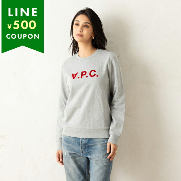 正規店仕入れの A.P.C. APC レディース レッド グレー スウェット アーペーセー トップス