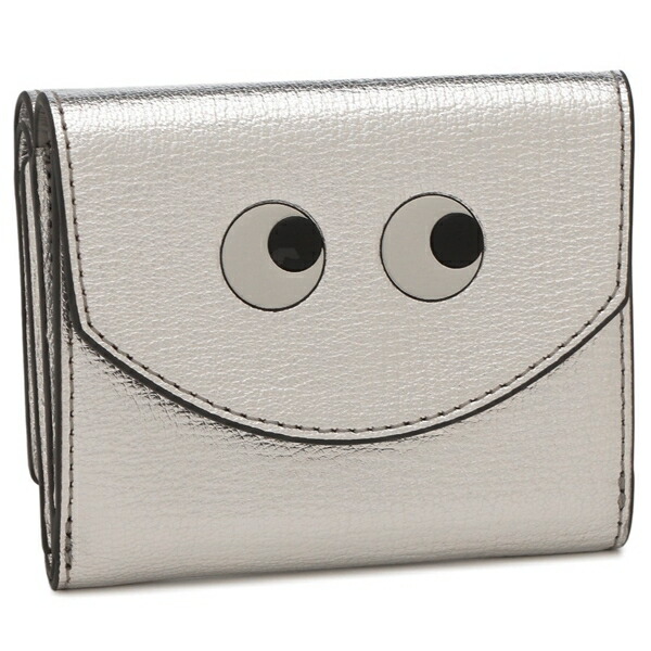 アニヤハインドマーチ アイズ eyes シルバー 三つ折り財布 ミニウォレット ANYA HINDMARCH（アニヤ・ハインドマーチ） 三つ折り財布 アイズ ミニ