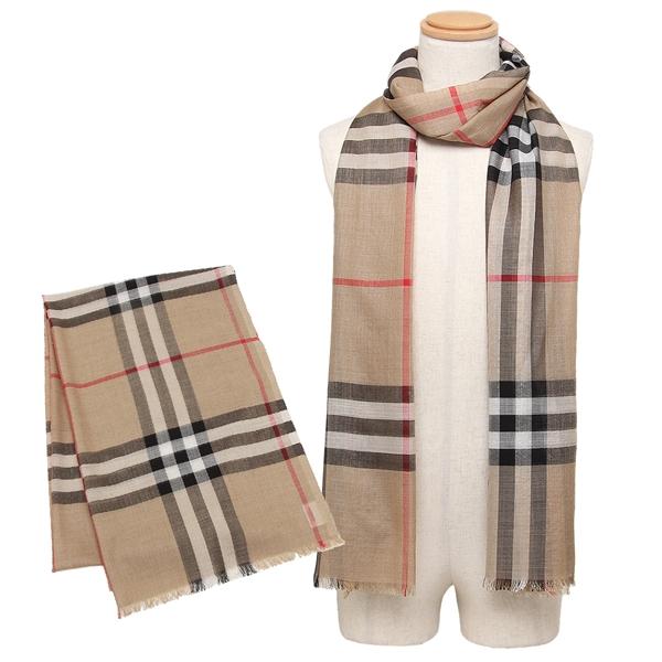 【P10% 6/9 0時〜6/9 24時】バーバリー マフラー ジャイアントチェック スカーフ ウール シルク メンズ レディース BURBERRY  8018468 8015407 8015406