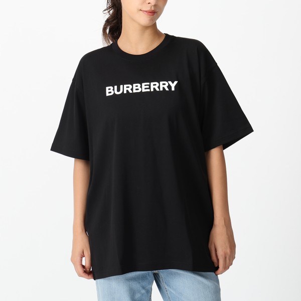 バーバリー Tシャツ 半袖カットソー ブラック メンズ BURBERRY 8055307 A1189 BURBERRY（バーバリー） Tシャツ 半袖 オーバーサイズ クルーネック