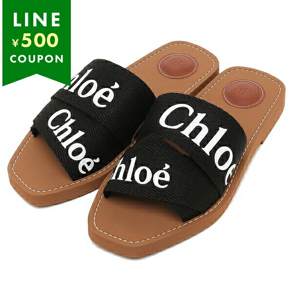 Chloe クロエ サンダル ウッディ フラットミュール ブラック