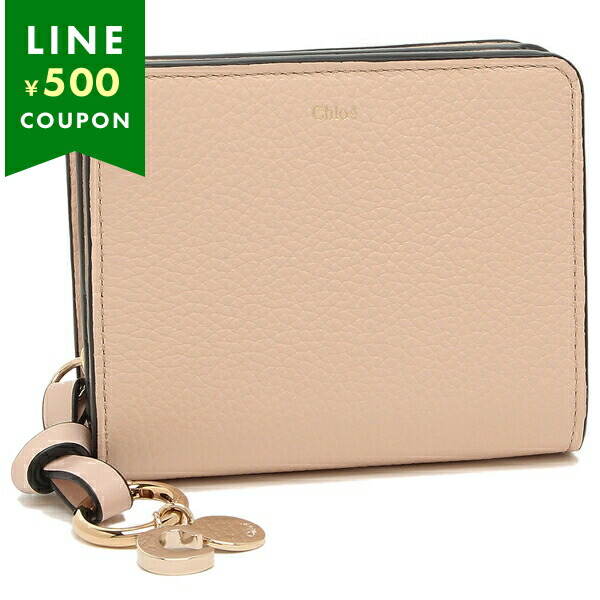 Chloe（クロエ） 二つ折り財布 アルファベット ミニ財布 ピンク