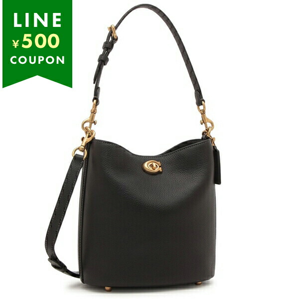 COACH ブラック ウィロウ ショルダー バッグ コーチ COACH ウィロウ ショルダーバッグ レザー ブラック Cロゴ