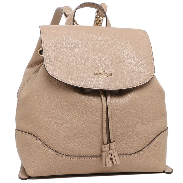 COACH ベージュバックパック COACH コーチ リュック バックパック シグネチャー ベージュ