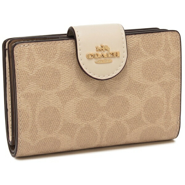 半額以下 COACH 折り財布 ペインテッド ドット コーテッドキャンパス COACH（コーチ） アウトレット 二つ折り財布 シグネチャー コーテッド
