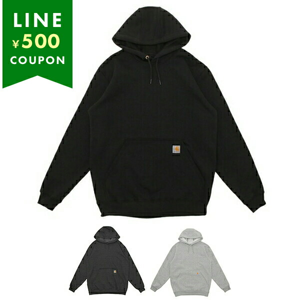 カーハート パーカー フーディー ミッドウェイトフードスウェット ワンポイント チャコールメンズ レディース Carhartt K121