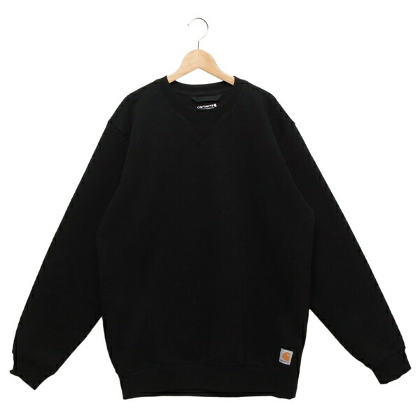 カーハート Tシャツ カットソー ミッドウェイトクルーネックスウェット ワンポイント ブラック メンズ レディース  Carhartt K124 Carhartt（カーハート） Tシャツ カットソー ミッドウェイトクルー
