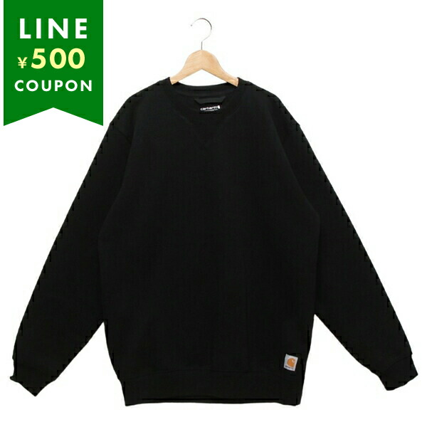 カーハート Tシャツ カットソー ミッドウェイトクルーネックスウェット ワンポイント ブラック メンズ レディース  Carhartt K124