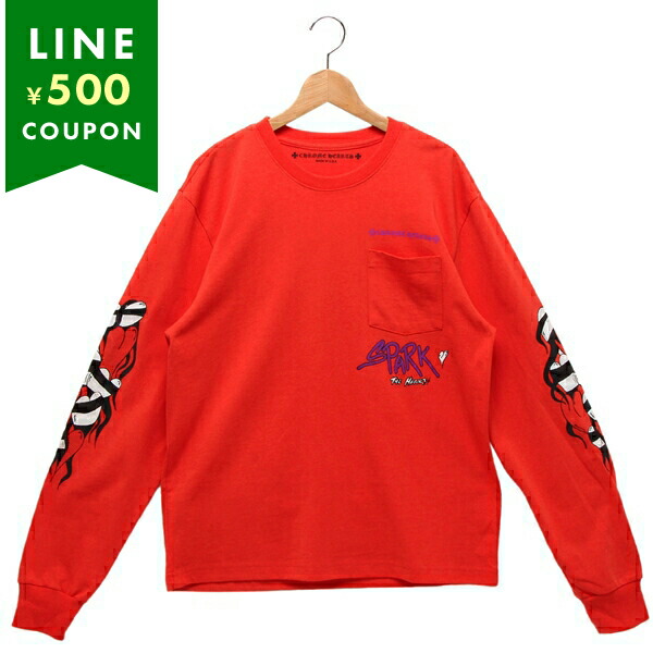 Chrome Hearts 赤 Tシャツ CHROME HEARTS（クロムハーツ） Tシャツ カットソー ロンT メンズ RED