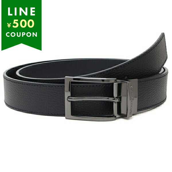 EMPORIO ARMANI エンポリオアルマーニ ベルト リバーシブル ネイビー