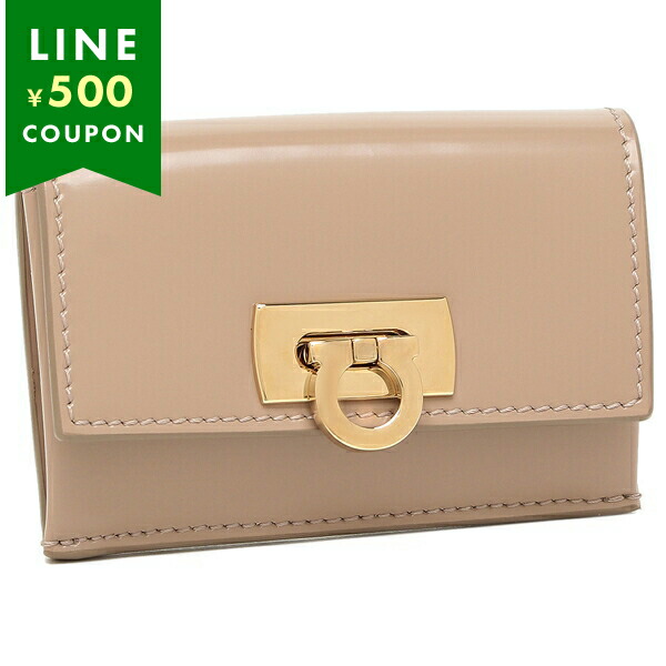 FERRAGAMO（フェラガモ） カードケース ワンダ ベージュ レディース 