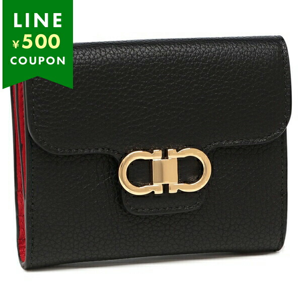 FERRAGAMO（フェラガモ） 二つ折り財布 ダブル ガンチーニ バイカラー