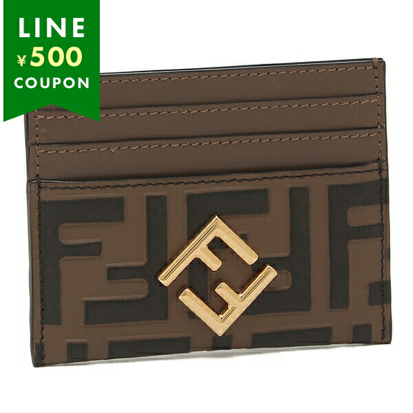 FENDI フェンディ カードケース 定期入れ FFダイヤモンド ブラウン 
