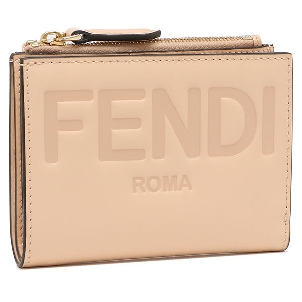 「ポイント10％ 6/16 10:00まで」【返品OK】フェンディ 二つ折り財布 ローマ Mサイズ ロゴ レディース FENDI 8M0447 AAYZ