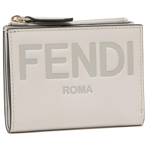 「ポイント10％ 6/16 10:00まで」【返品OK】フェンディ 二つ折り財布 ローマ Mサイズ ロゴ レディース FENDI 8M0447 AAYZ