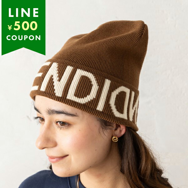 FENDI（フェンディ） 帽子 ビーニー ブラウン レディース FENDI FXQ948