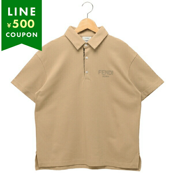 フェンディ 子供服 Tシャツ カットソー ポロシャツ ベージュ ボーイズ FENDI JMI442 AVP F1B2Y