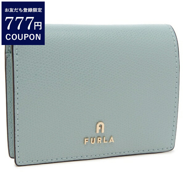 FURLA 二つ折り財布 ライトブルー レディース カメリア WP00304
